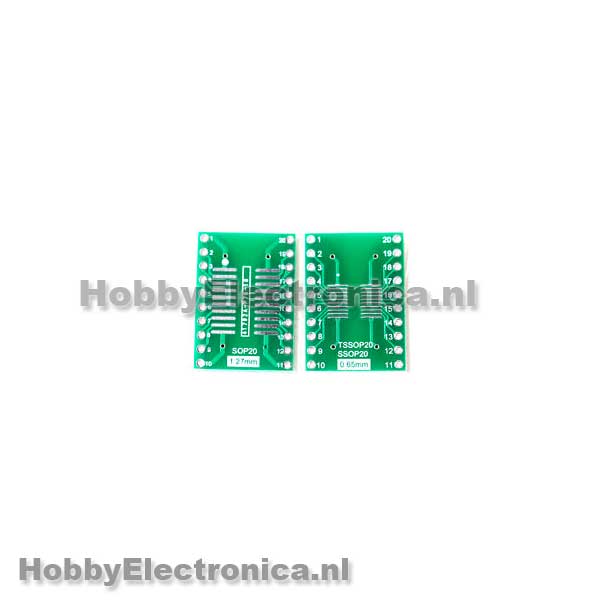 SOIC-20 Wide (300mil) Breakout Board Adapter – Perfect For Prototyping And Breadboarding