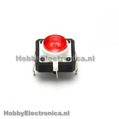 LED Tactile button rood