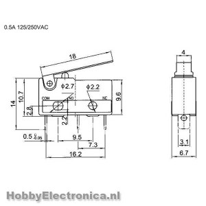 Endstop mechanisch microswitch