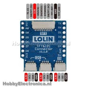 TFT I2C connector shield