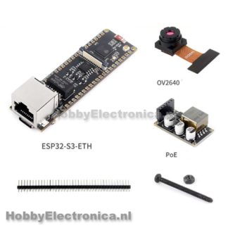 ESP32-S3 Ethernet PoE module met OV2640 camera