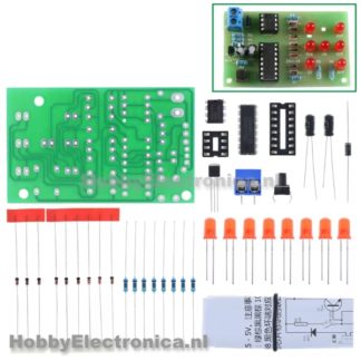 Elektronische dobbelsteen LED kit 5V rood